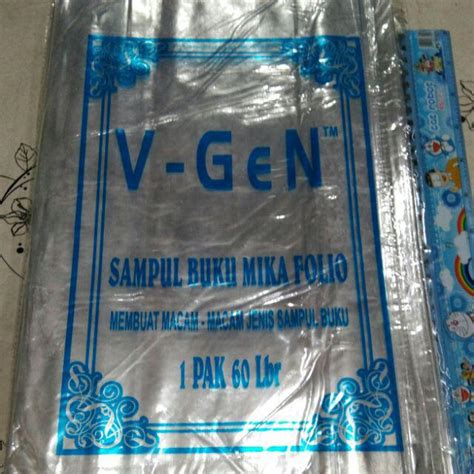 Sampul buku plastik tebal bening transparan jadi ukuran besar mika