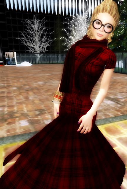 Aubrey Monday Shiki Designs In Red Plaid Dress