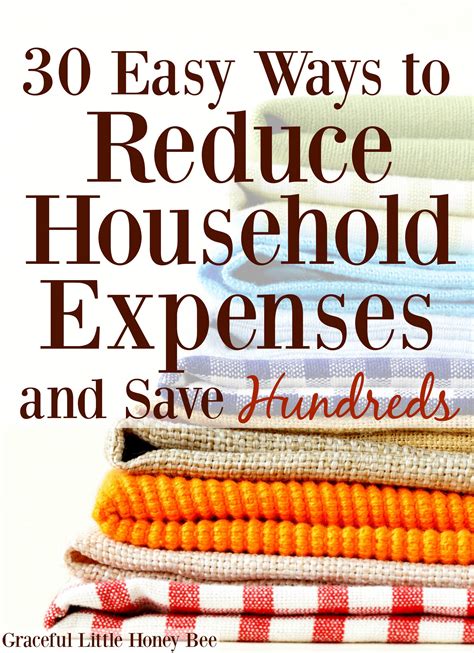 30 Easy Ways To Reduce Household Expenses And Save Hundreds Household