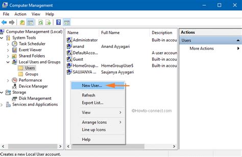 Windows 10 Create Local User Account User Group View And Change