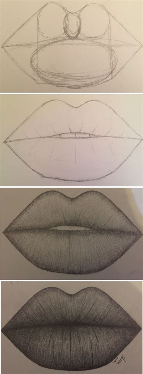 Dibujos De Labios A Lapiz Paso A Paso Labios Tatuados Letra