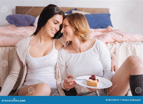 Two Gorgeous Women Passionate About Each Other Stock Photo Image Of Lesbian Happy
