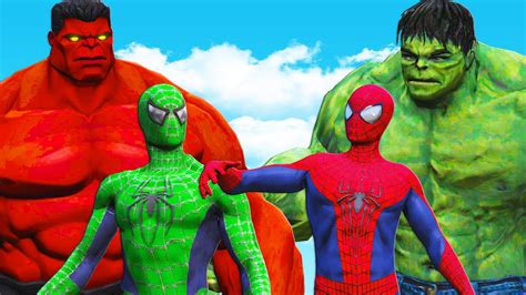 The Incredible Hulk Vs Red Hulk And The Amazing Spider Man Vs Green