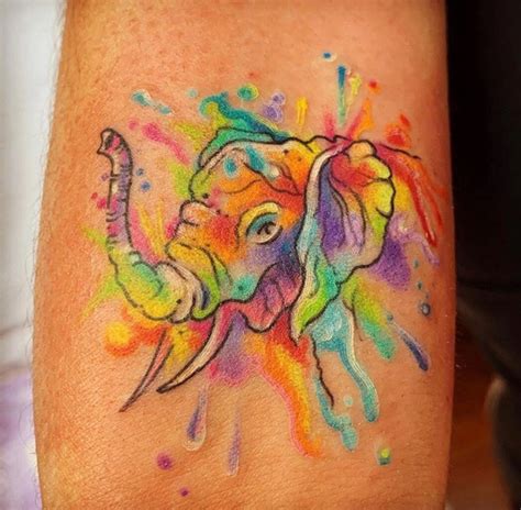 Tattoo Of The Week Watercolor Elephant — Independent Tattoo Dela