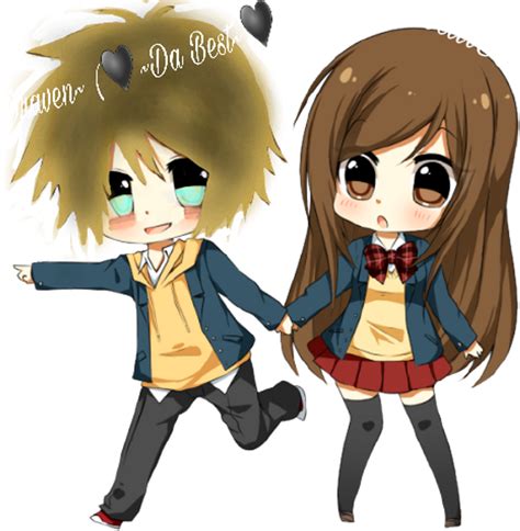 Download Cute Chibi Anime Couple Png Image With No Background