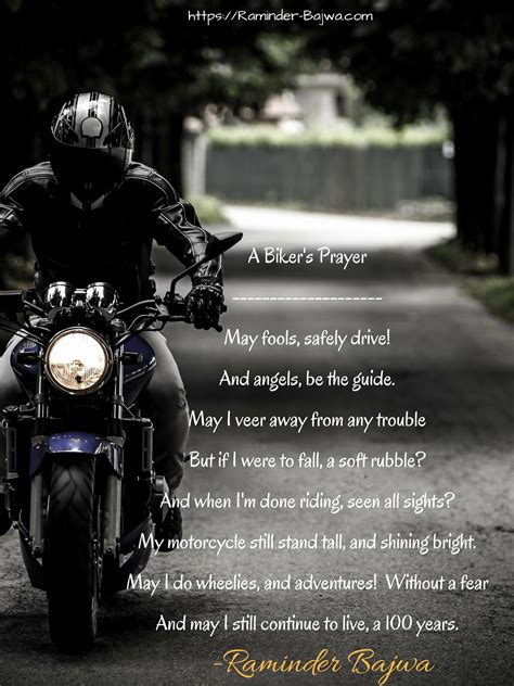 Bikers Prayer Short Poems Still Standing Stand Tall The Fool