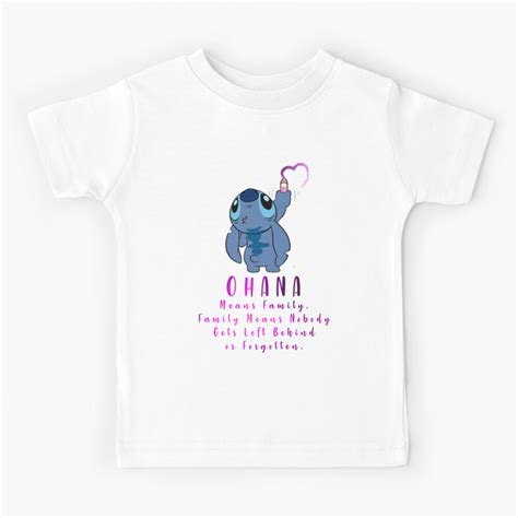 T Shirt Enfant Lilo Et Stitch Ohana Par Sarahxxdll Redbubble