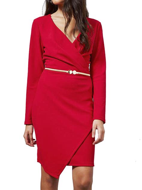 Miss Selfridge M1ss S3lfridge Red Asymmetric Wrap Midi Dress Size