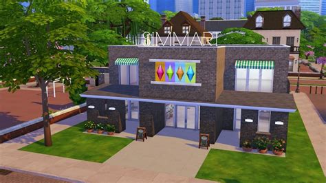 The Sims 4 Retail Speed Build Simmart Grocery Store Youtube
