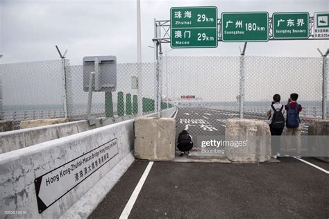 Crossing The Border On The Hong Kong Zhuhai Macao Bridge Checkerboard