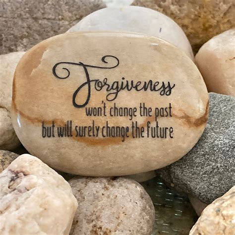 Inspirational Rock Engraved Word Rocks Forgiveness Etsy