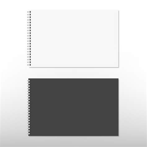 Premium Vector Realistic White And Black Spiral Notepad Notebook