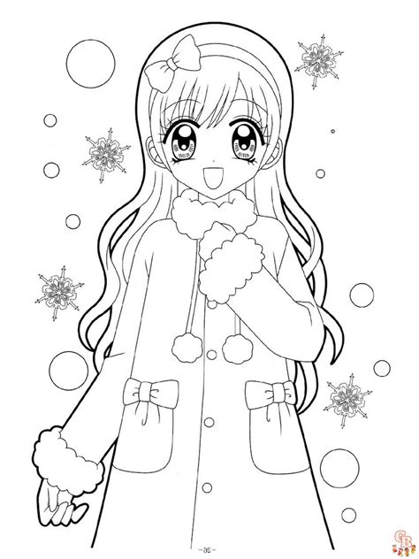Free Printable Anime Girl Coloring Pages By Gbcoloring