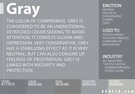 Gray Color Meaning With Images Color Psychology Color Meanings