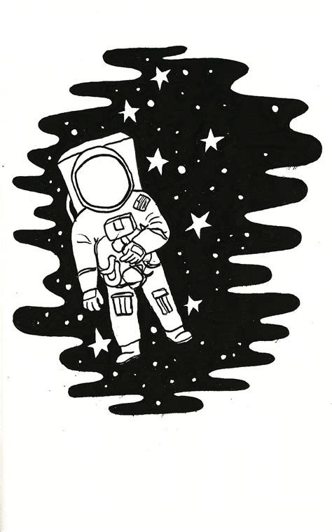Outer Space Drawings On The Fridge Astronaut Drawing Outer Space