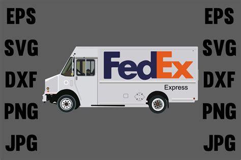 Fedex Truck Vector Design Graphic By Graphic Art · Creative Fabrica