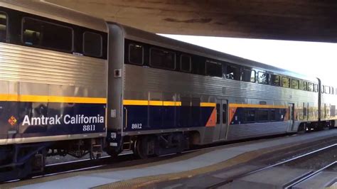 Amtrak California Commuter Train Arrives And Departs In Suisun City 10 24