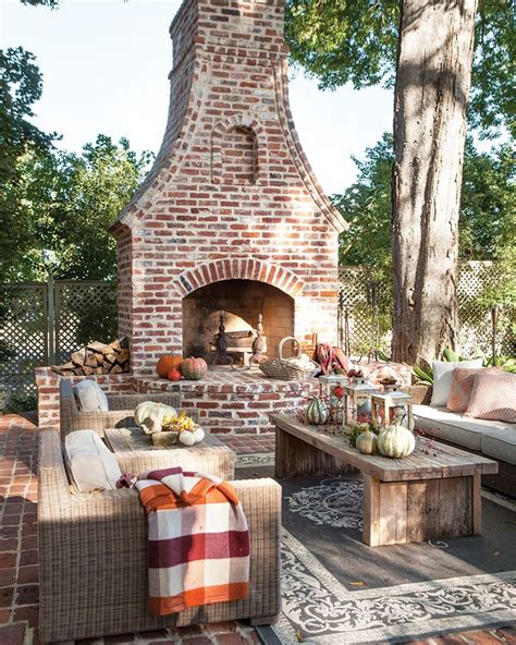 Design The Perfect Outdoor Living Room Cottage Journal Backyard Fireplace Outdoor Fireplace