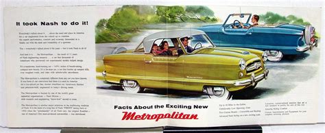 1954 1955 Hudson Metropolitan Color Sales Folder Original