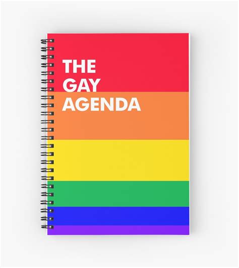 the gay agenda spiral notebooks by aramisart redbubble