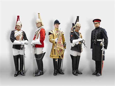 Household Cavalry Uniforms From Left To Right Blues And Royals