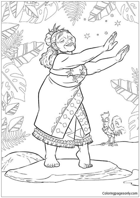 Print out the images you like and plunge into the amazing atmosphere of a fairy tale that will not leave anyone indifferent. Tala From Moana Disney 2 Coloring Pages - Cartoons ...
