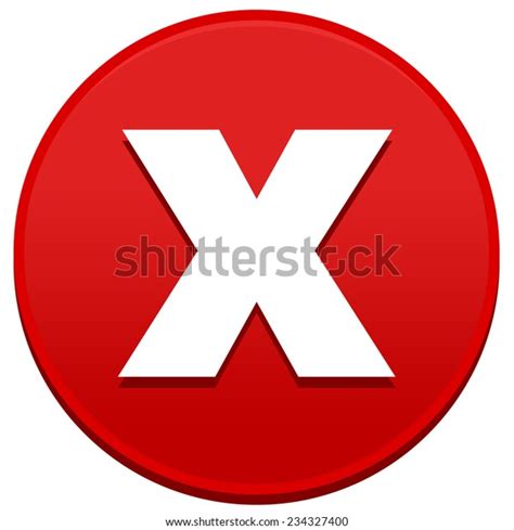 Big Red X Button Isolated On Stock Illustration 234327400 Shutterstock