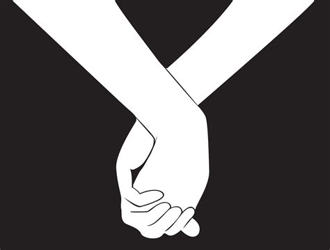 Hand Holding Another Hand Sign Of Love Art Vector 533510 Vector Art