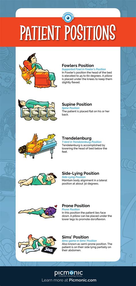 Infographic How To Study Patient Positions Picmonic