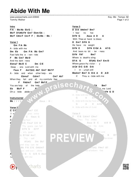 Abide With Me Chords Pdf Tommy Walker Praisecharts