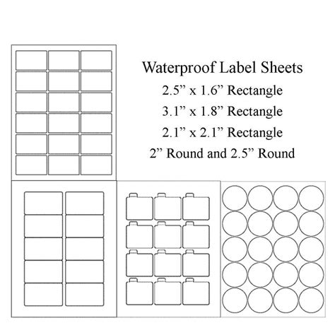 Printable Waterproof Labels Printable Templates