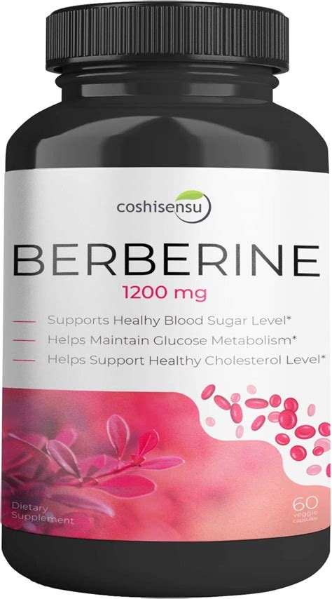 Buy Berberine Hci 1200mg Premium Diabetes Berberine Supplements 60