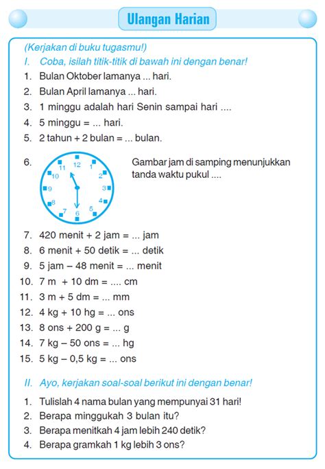 Soal berikut merupakan contoh latihan soal matematika kelas 6 semester 1 tentang bilangan bulat yang dapat dijadikan contoh saat melaksanakan ulangan harian. Kumpulan Soal Matematika: Soal Ulangan Harian Matematika ...