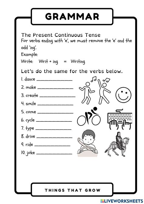 Present Continuous Tense Online Exercise For 2