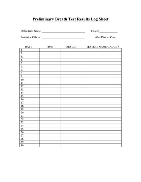 50 Printable Log Sheet Templates Direct Download Templatelab