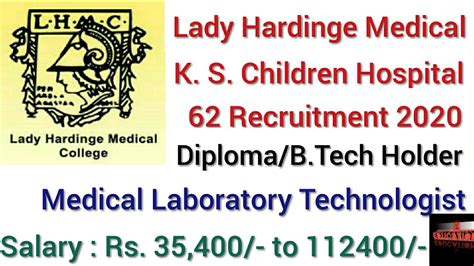 Apply to medical technologist, clinical laboratory scientist, laboratory technician and more! Medical Laboratory Technologist Vacancy in Lady Hardinge ...