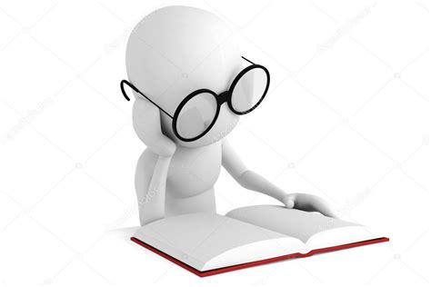3d Man Reading A Book — Stock Photo © Digitalgenetics 2256973