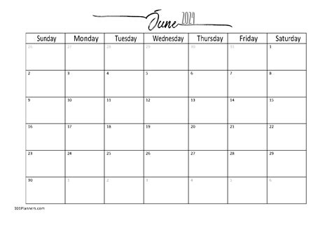 Blank Calendar Printable June 2023 Blank Calendar Printable 2023
