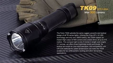 Fenix Tk09 Led Flashlight 900 Lumens High Performance Tactical Pocket