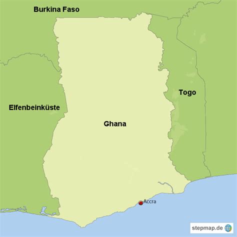 Ghana karte stadtplan anzeigen gelände stadtplan mit gelände anzeigen satellit satellitenbilder anzeigen hybrid satellitenbilder mit straßennamen anzeigen. StepMap - Ghana mit Nachbarländern - Landkarte für Ghana