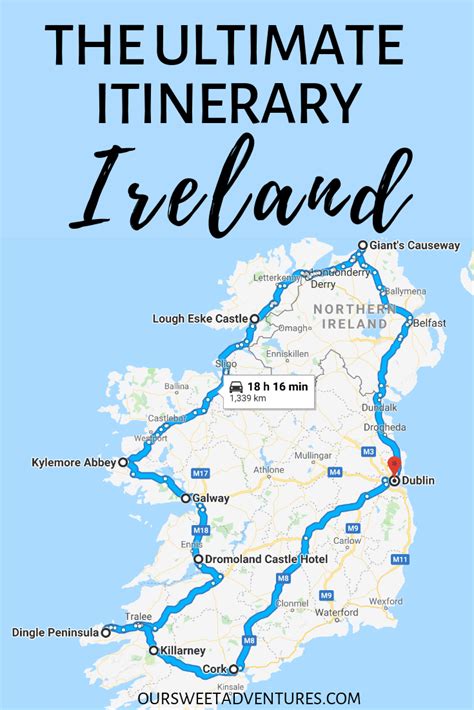 Driving Map Of Southern Ireland