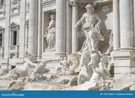 Trevi Fountain Baroque Architecture In Rome Italy Stock Image Image