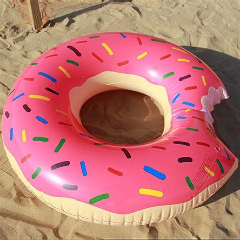 Amh 4ft 120cm Giant Inflatable Donut Pool Float Raft Swimming Tube