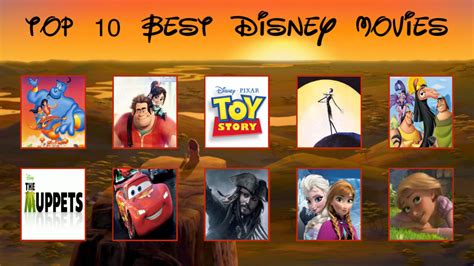 My Top 10 Best Disney Movies By Tdgirlsfanforever On