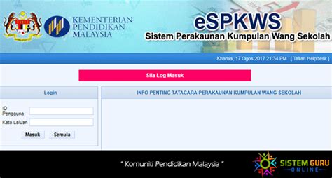 Aplikasi ini diwujudkan untuk memudahkan pembantu tadibir menguruskan kewangan sekolah dengan lebih tab 2: eSPKWS Online Sistem Perakaunan Kumpulan Wang Sekolah KPM ...
