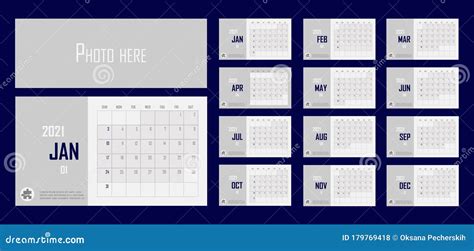 Set Of Calendars For The Year 2021 Business Planning Calendar Stock