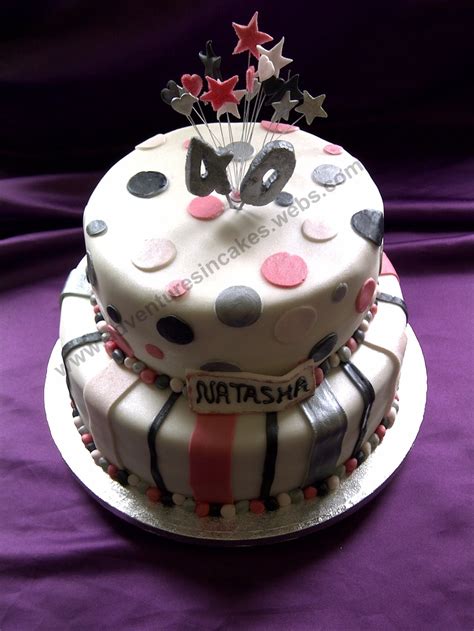 Browse our full collection of original cake designs. 2 tier 40th Birthday cake