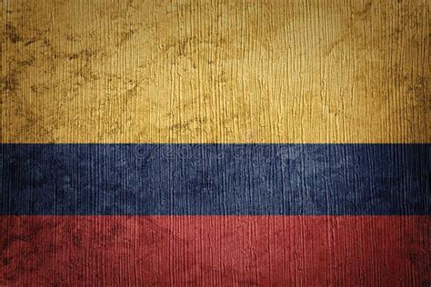 Grunge Colombia Flag Colombian Flag With Grunge Texture Stock Image