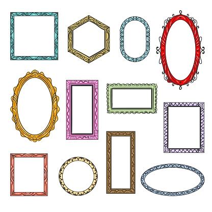 Keep your memories safe with zazzle's cartoon picture frames. Cartoon Flat Picture Frames Stock Illustration - Download ...