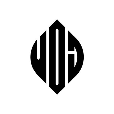 Voj Circle Letter Logo Design With Circle And Ellipse Shape Voj